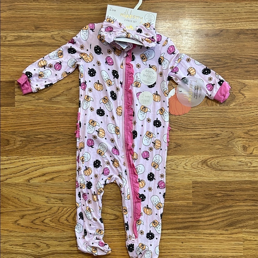 Milkberry bamboo Halloween Kids Footie